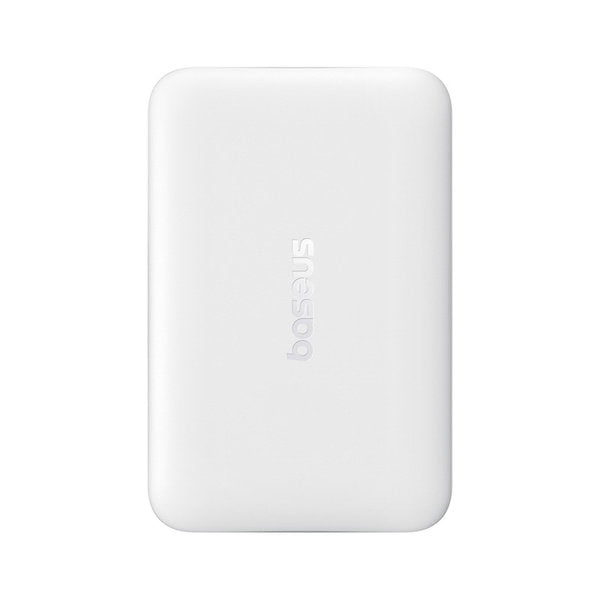 باور بانك Baseus بسعة 10000mAh، شحن سريع 22.5W مع كابل مدمج، موديل FM11، الأبيض