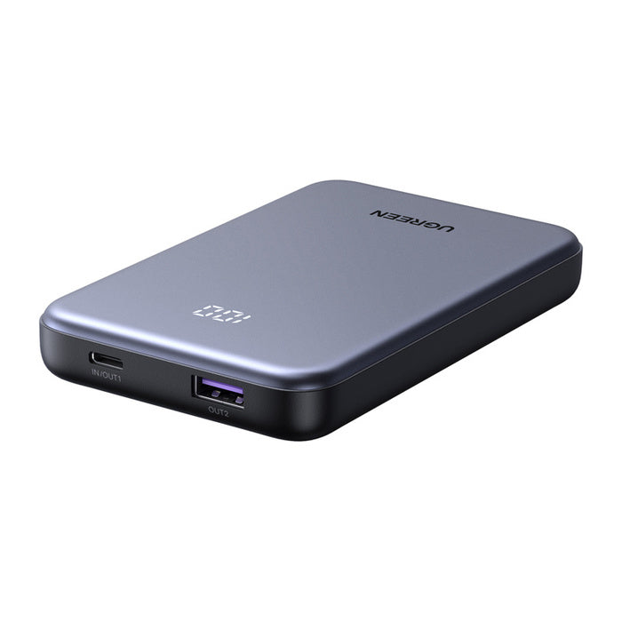 باور بانك UGREEN سعة 10000mAh شحن سريع 20W رمادي