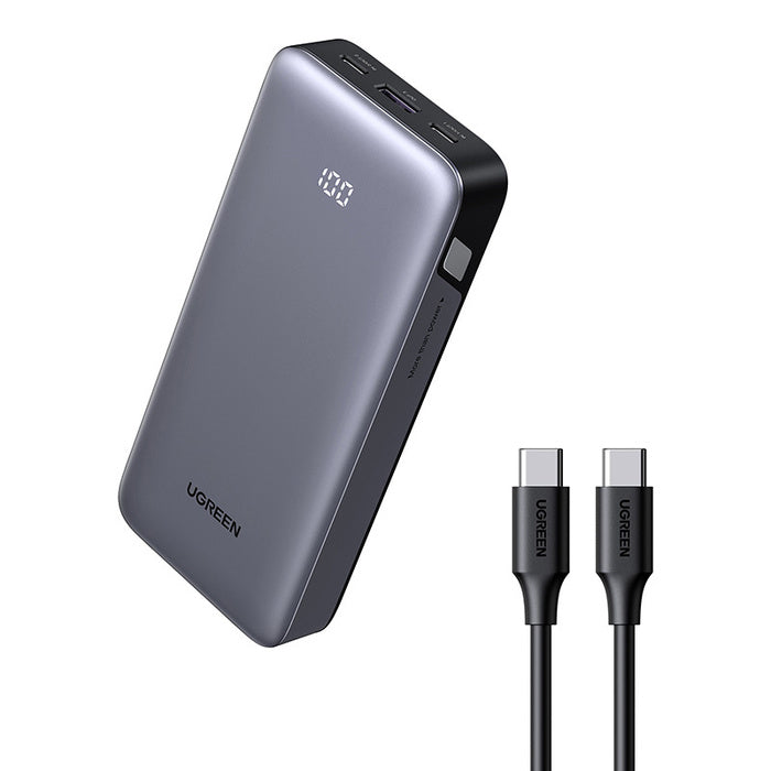 باور بانك UGREEN سعة 20000mAh شحن سريع 30W أسود