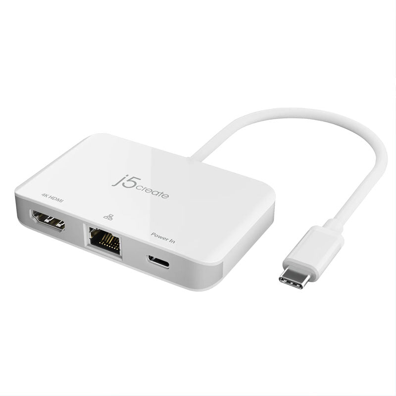 j5create محول USB-C® إلى HDMI™ بدقة 4K وإيثرنت- JCA351