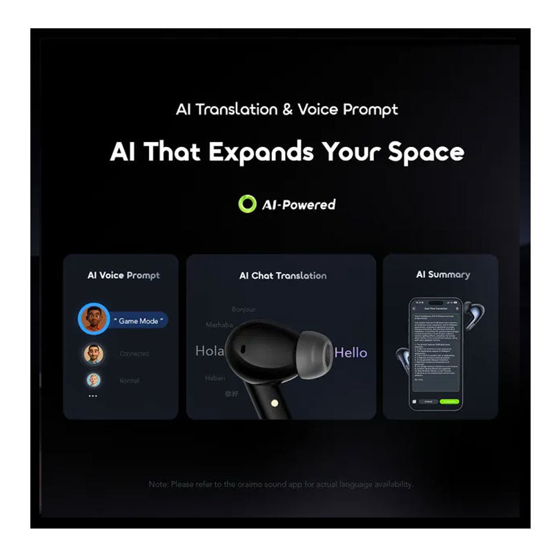 اورايمو ايربودز SpaceBuds 2 مع إلغاء ضوضاء ذكي بالذكاء الاصطناعي OTW-631