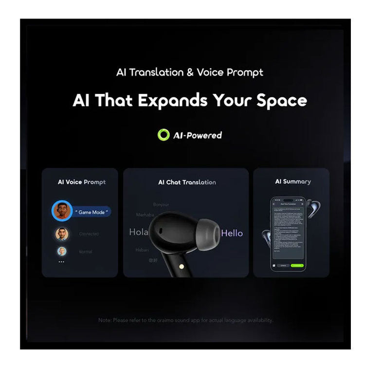 اورايمو ايربودز SpaceBuds 2 مع إلغاء ضوضاء ذكي بالذكاء الاصطناعي OTW-631