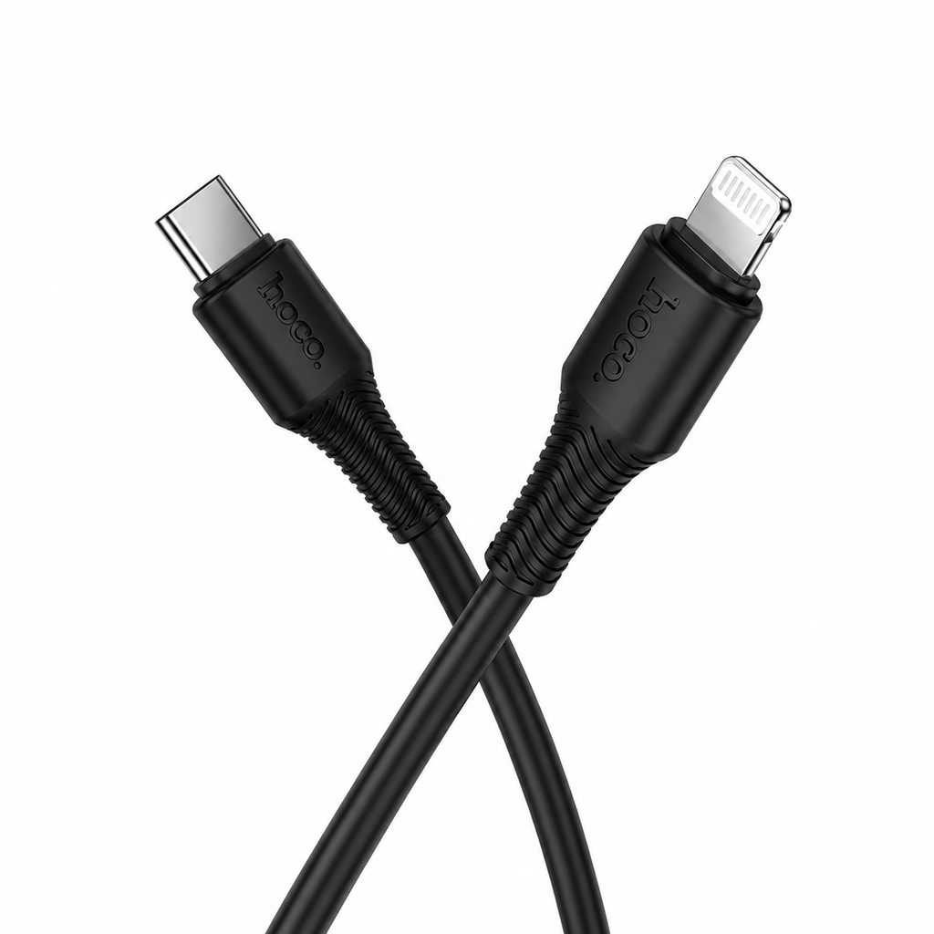 كابل HOCO X120 من USB-C إلى Lightning، يدعم الشحن السريع بقدرة 27 واط، بطول 1 متر