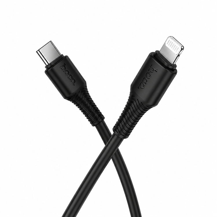 كابل HOCO X120 من USB-C إلى Lightning، يدعم الشحن السريع بقدرة 27 واط، بطول 1 متر