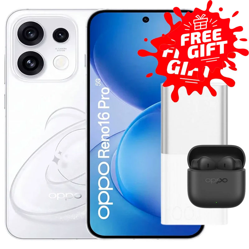 اوبو رينو 16 برو 5G مع هديه مجانيه (باور بنك اوبو 12000 MAH 100W + اوبو انكو بادز 3)