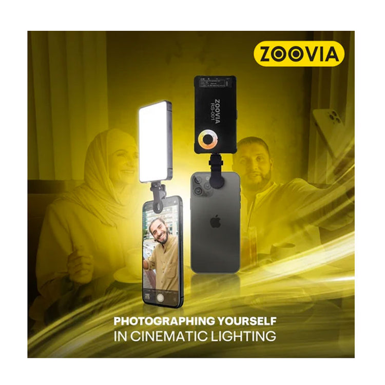 ZOOVIA RS-001 حامل فيديو محمول بإضاءة LED للهواتف الذكية