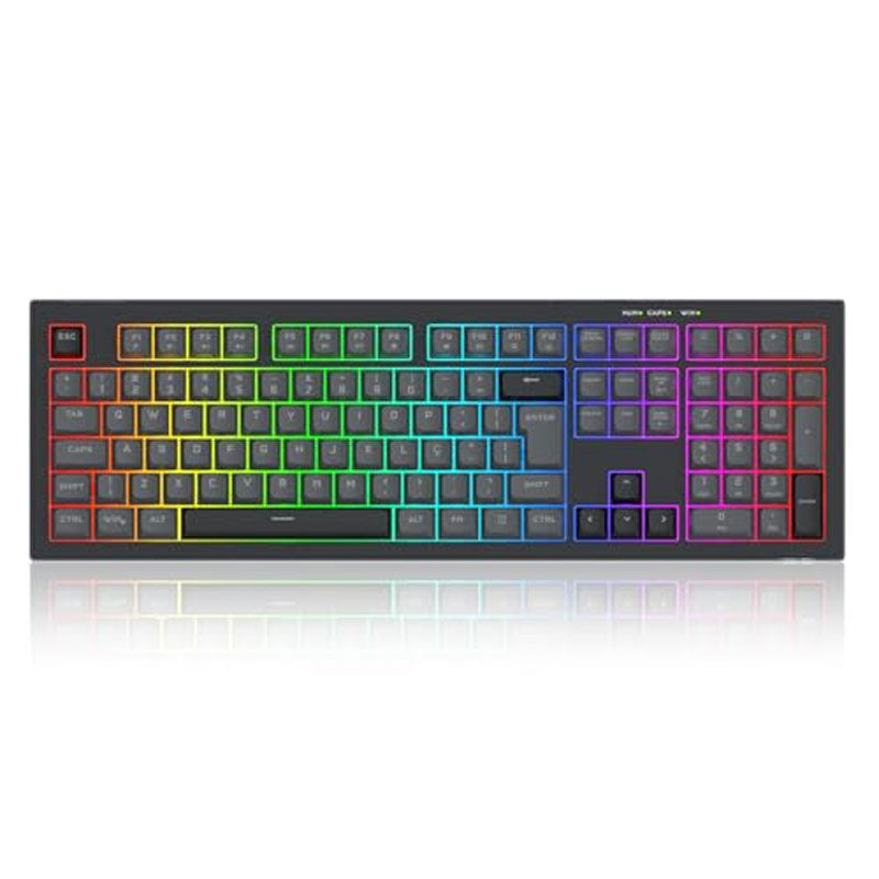 ريدراجون ، لوحه مفاتيح سلكيه ، RGB Membrane Gaming Keyboard ، يو اس بس ، 108 مفتاح