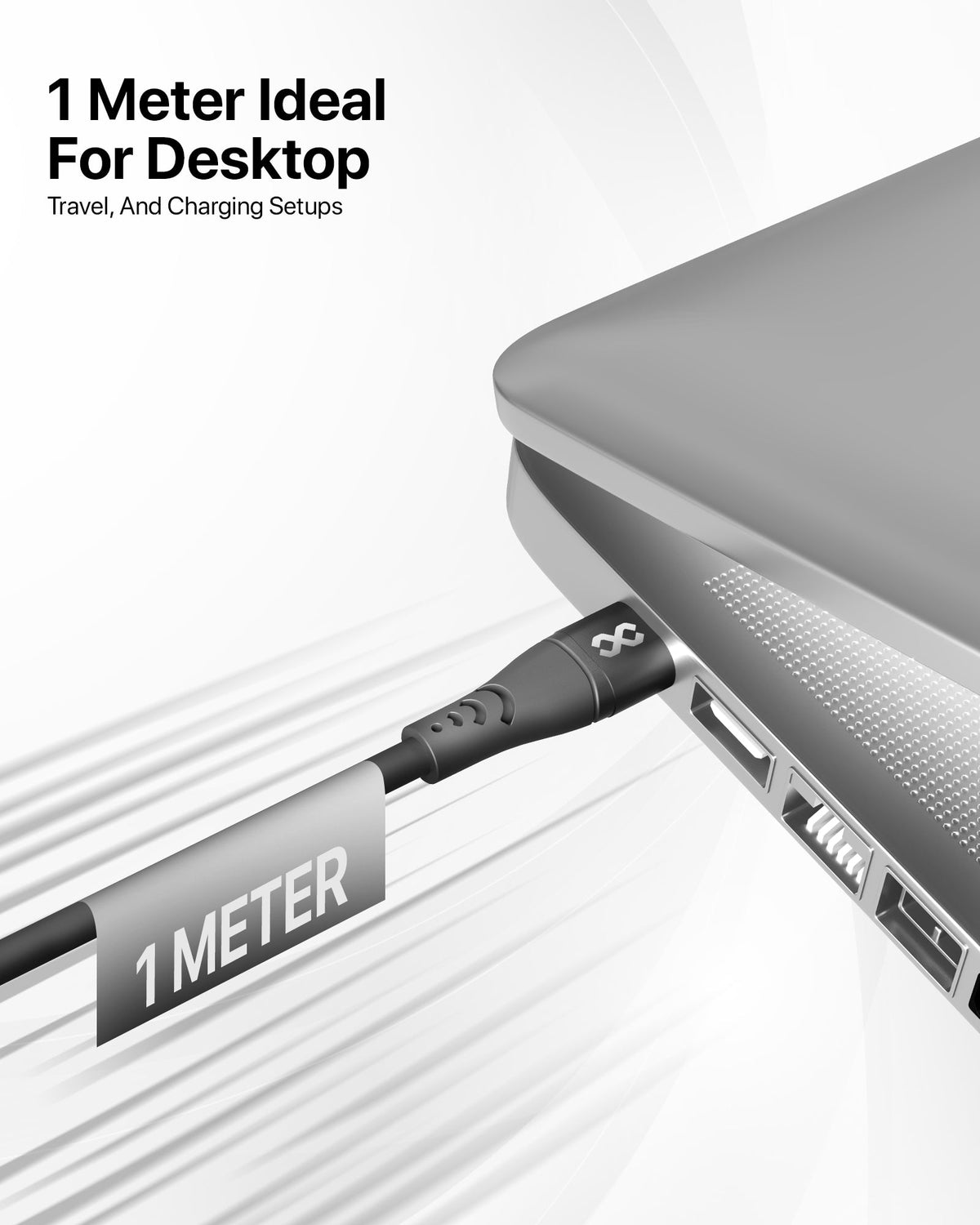 infyty DUO FLEX-I Silicone USB-C to USB-C Charging Cable 100W )