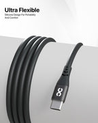 infyty DUO FLEX-I Silicone USB-C to USB-C Charging Cable 100W )