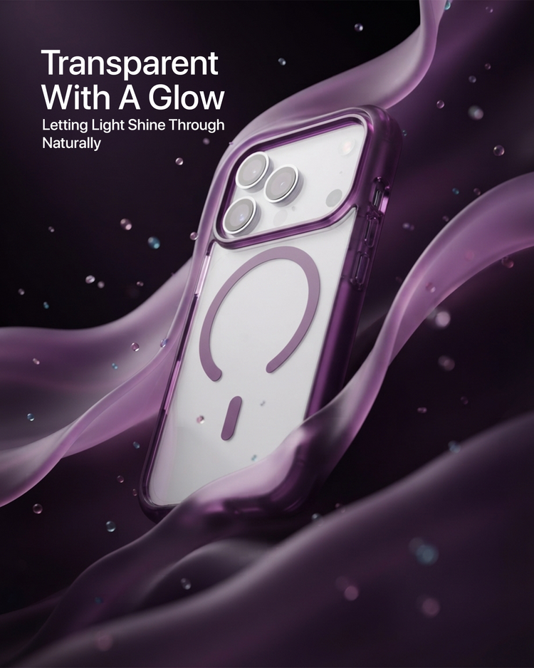 infyty GLOVIO Clear Case with Colored Edges for iPhone 18 Pro
