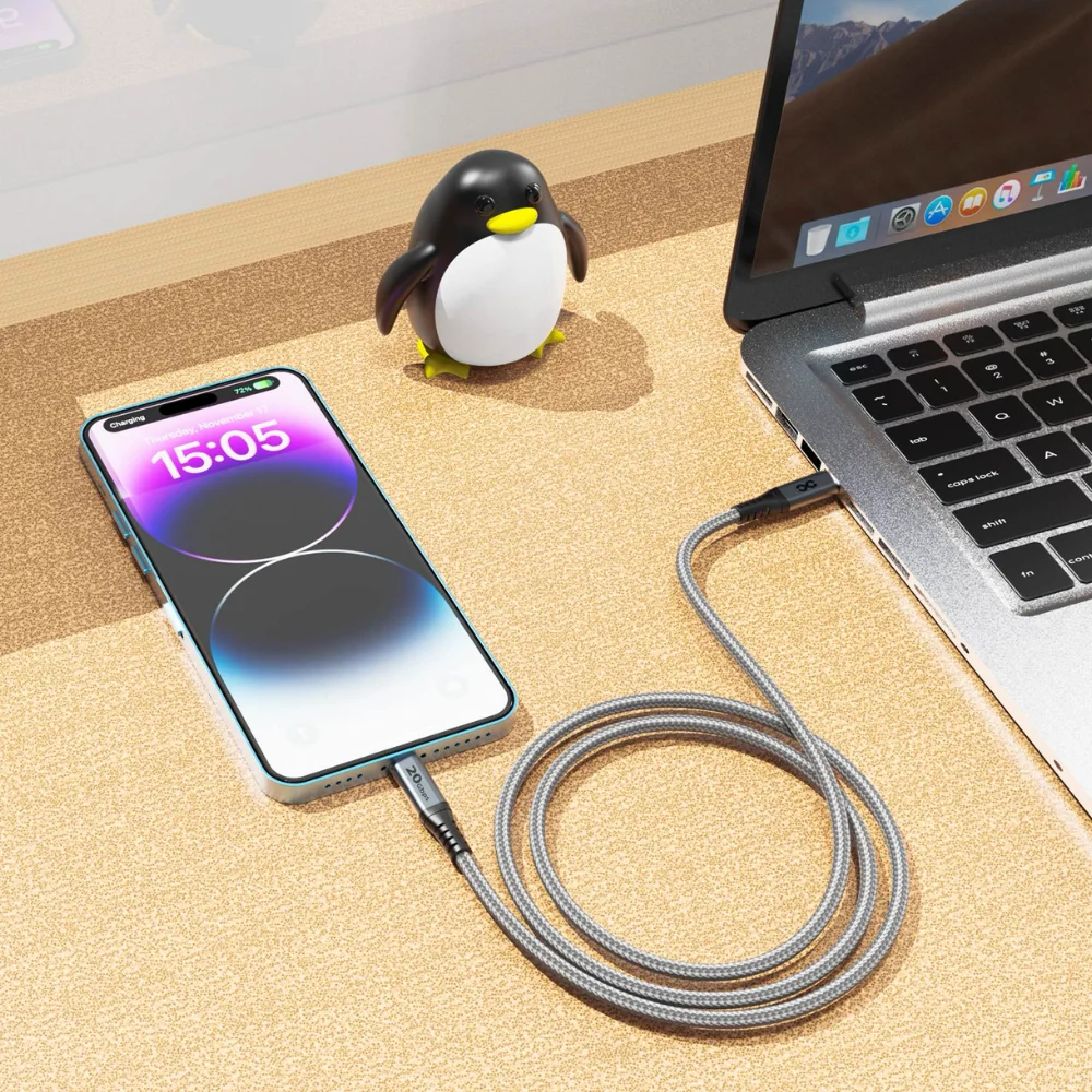 infyty INFINTY POWER G2 Nylon Braided USB-C to USB-C Charging Cable 240W )