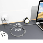 infyty INFINTY POWER G2 Nylon Braided USB-C to USB-C Charging Cable 240W )