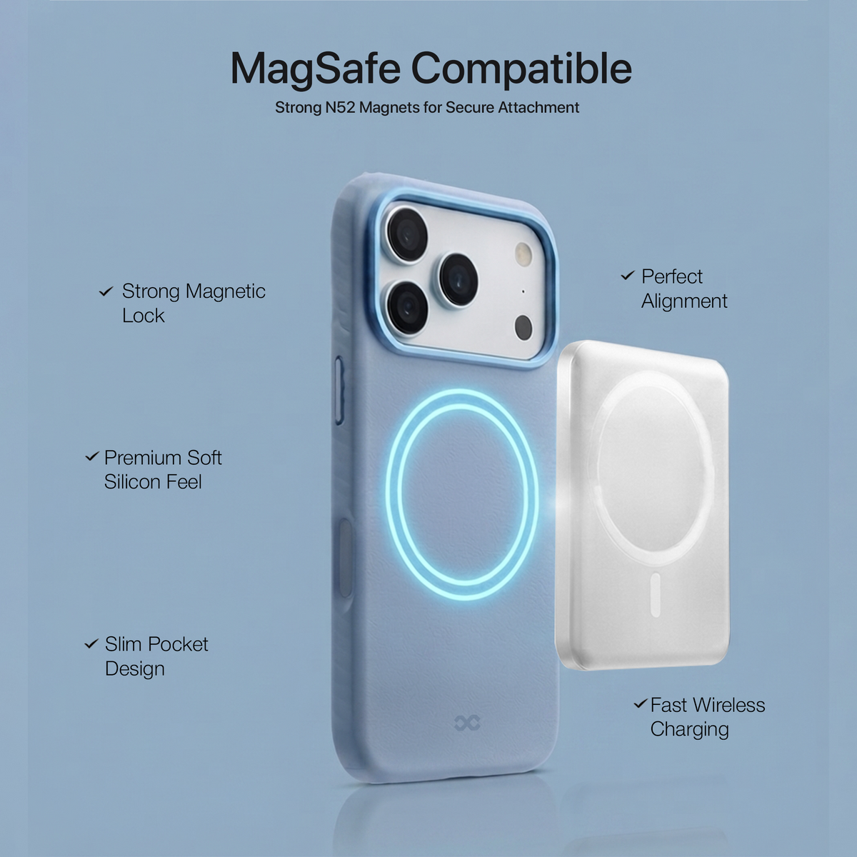 infyty LAVIO Premium Soft Silicone Case for iPhone 18 Pro Max