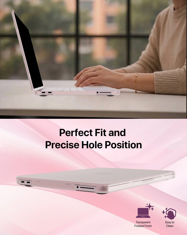 infyty NEONIX Rigid Frosted Shell Case for MacBook Neo Blush