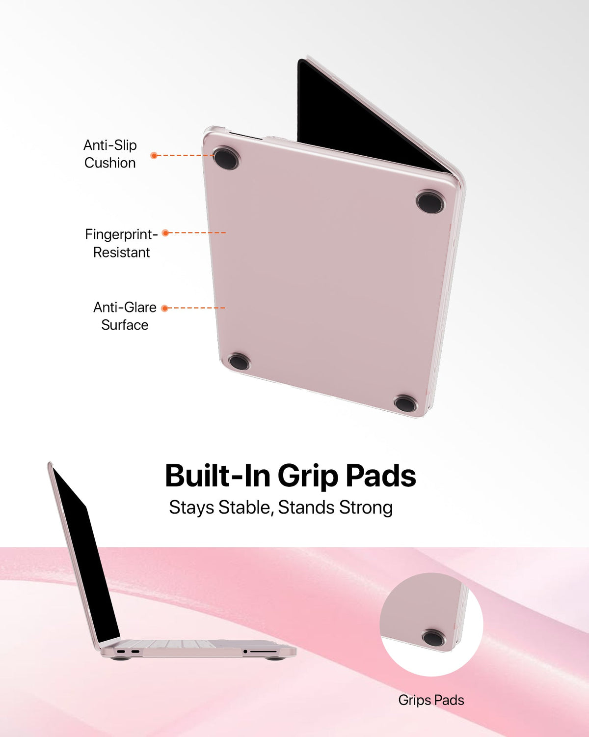 infyty NEONIX Rigid Frosted Shell Case for MacBook Neo Blush
