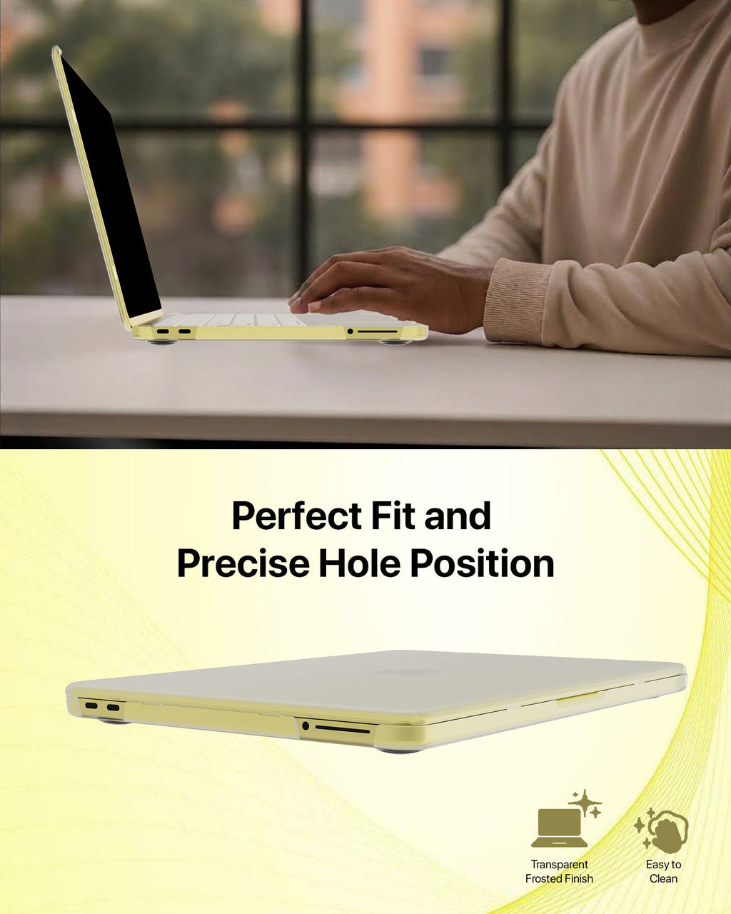infyty NEONIX Rigid Frosted Shell Case for MacBook Neo Citrus