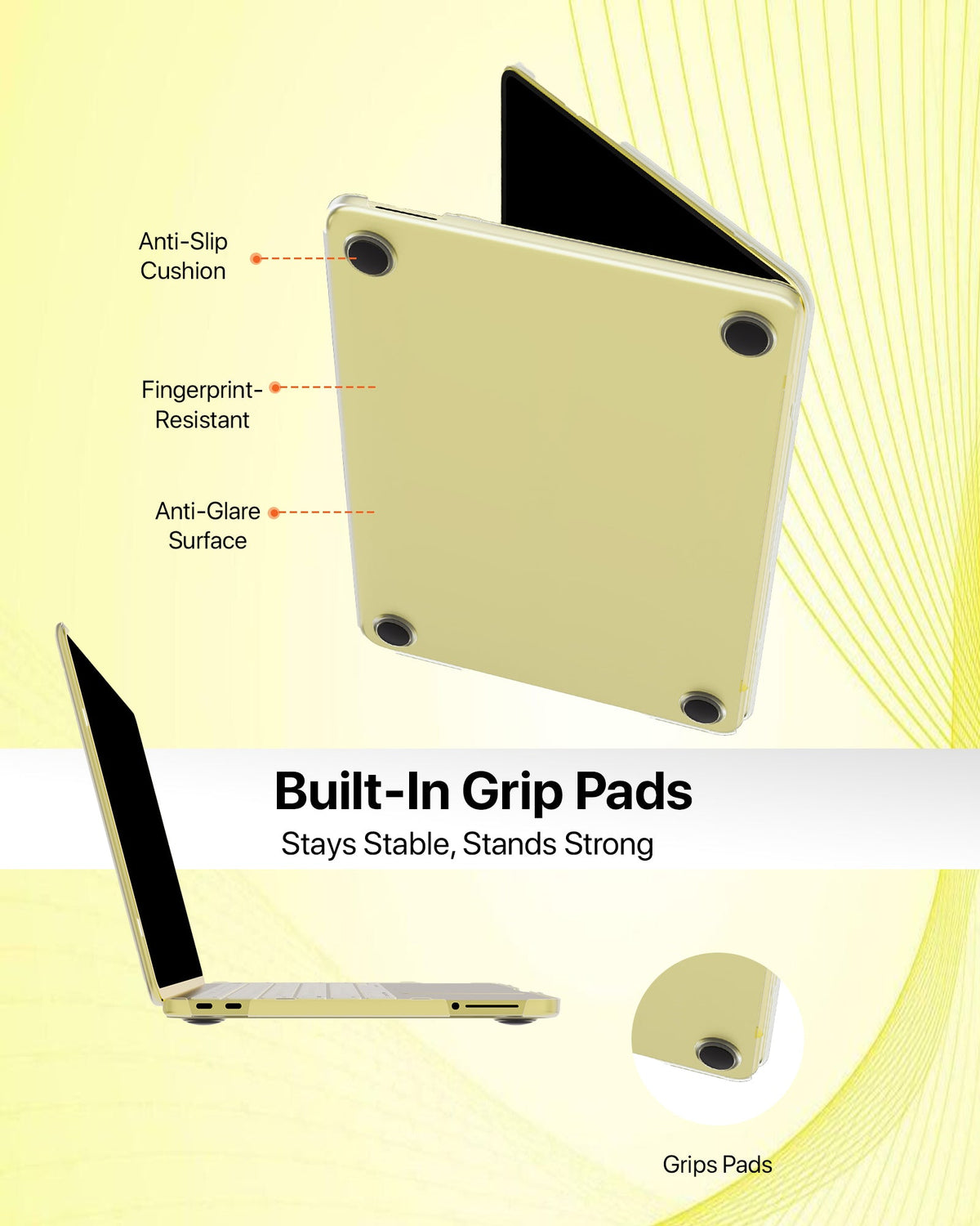 infyty NEONIX Rigid Frosted Shell Case for MacBook Neo Citrus