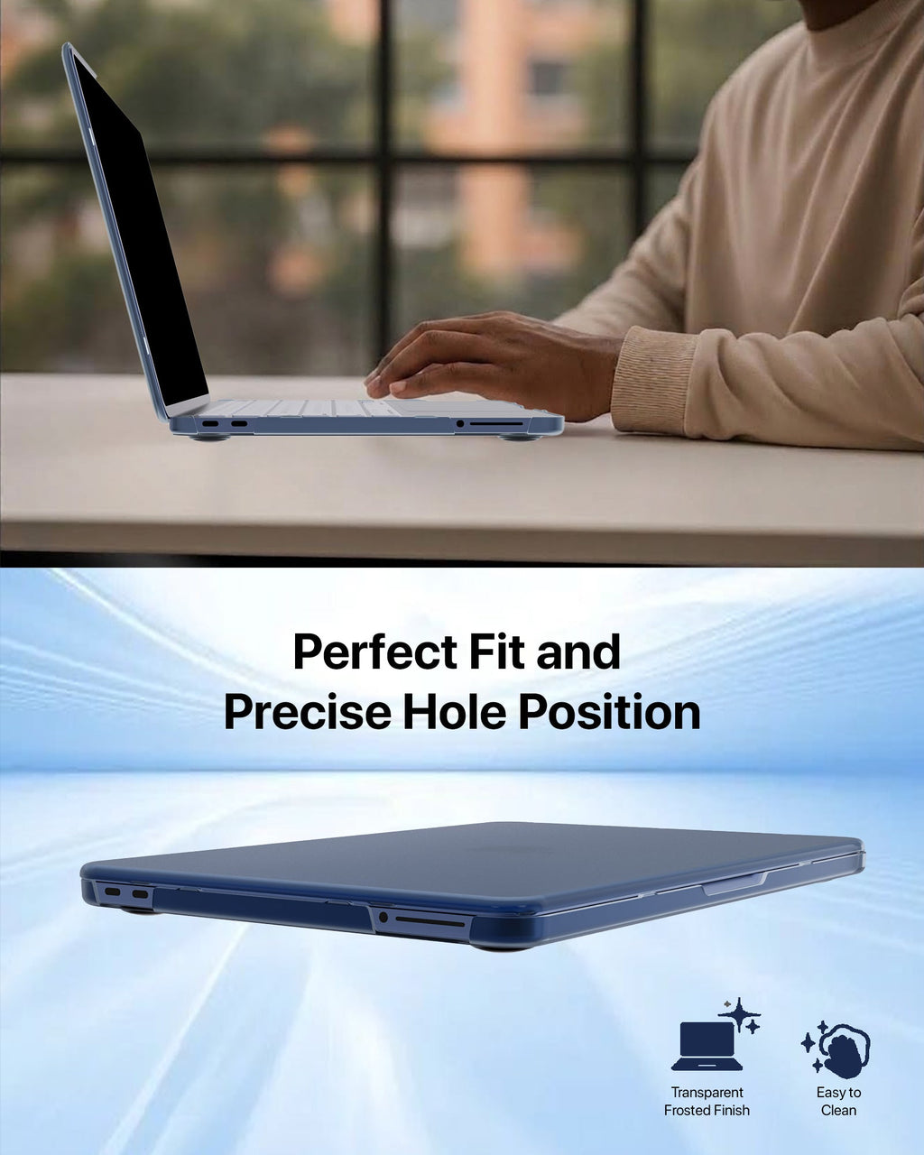 infyty NEONIX Rigid Frosted Shell Case for MacBook Neo Deep