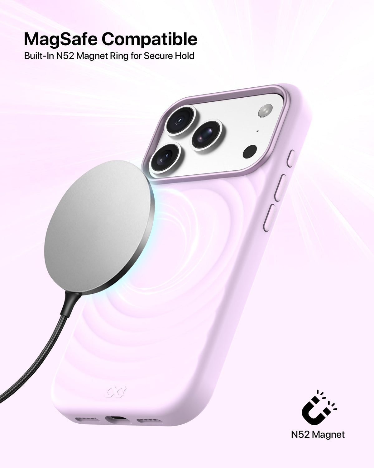 infyty QUIVERX Soft Silicone Ripple Case with Metallic Accents for iPhone 18 Pro