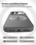 infyty QUIVERX Soft Silicone Ripple Case with Metallic Accents for iPhone 18 Pro Max