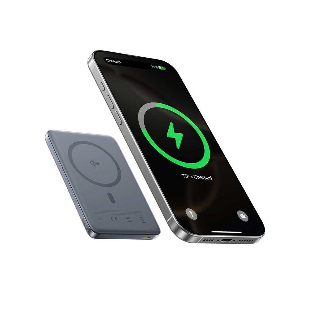 باور بانك Baseus بسعة 10000mAh، شحن سريع Ultra Slim Magnetic .27W، ، اللون الأسود