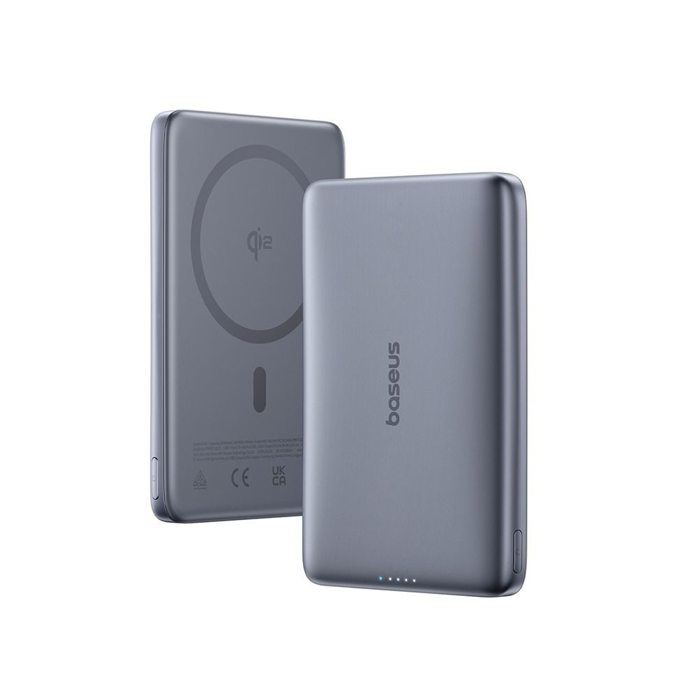 باور بانك Baseus بسعة 10000mAh، شحن سريع Ultra Slim Magnetic .27W، ، اللون الأسود
