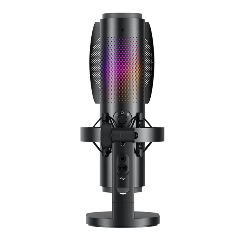 بويا BY-K9 USB RGB ميكروفون صوت استوديو، توصيل وتشغيل، إضاءة RGB
