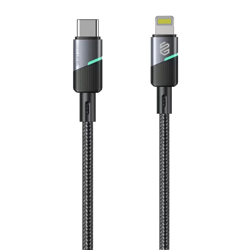 سمارت جيت كابل مضفر من الألومنيوم من Type-C إلى Lightning بطول 1 متر