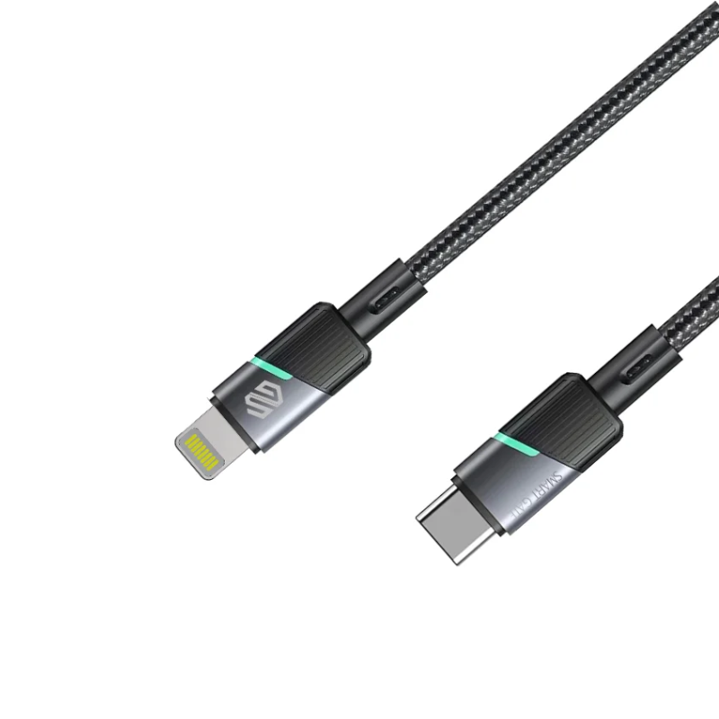 سمارت جيت كابل مضفر من الألومنيوم من Type-C إلى Lightning بطول 1 متر