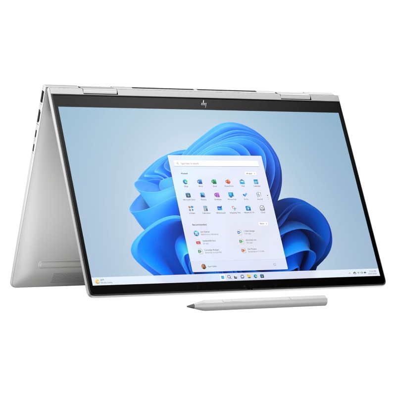 لابتوب HP بمعالج Intel Core i7-1355U، 16GB RAM، SSD، شاشة 15.6 بوصة FHD، ويندوز 11، موديل 15-fe0010ne فضي
