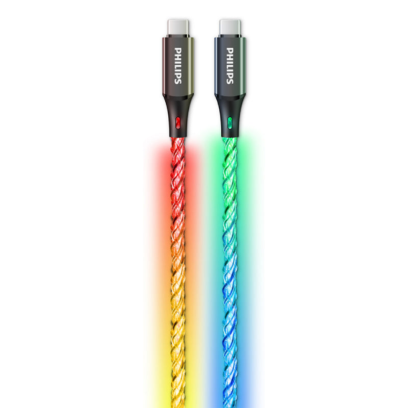 فيليبس كابل USB-C إلى USB-C 60w ,DLC5130C اسود