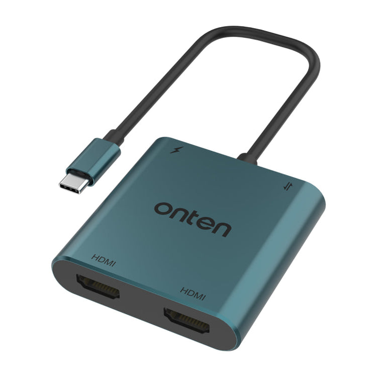 اونتن محول OTN-9175K متعدد التدفقات (MST) 4 في 1 من USB-C إلى HDMI مزدوج مع