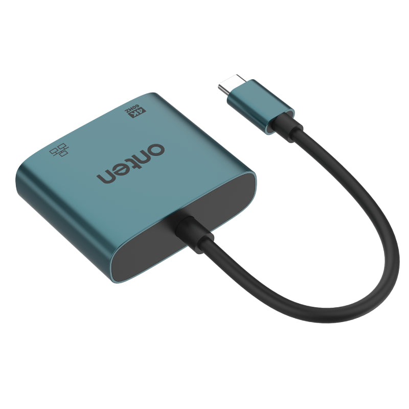 اونتن محول ٢ في ١ USB-C إلى HDMI 4K مع Ethernet (RJ45) 10/100Mbps، OTN-UC288