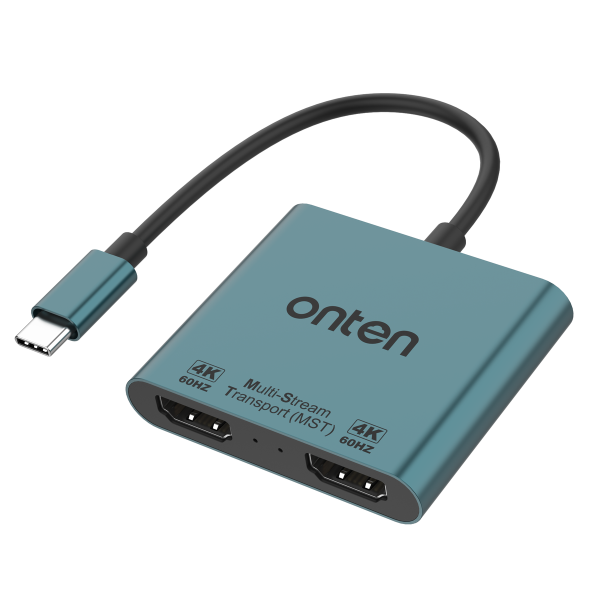 اونتن محول OTN-9175B متعدد التدفقات (MST) 2 في 1 من USB-C إلى HDTV مزدوج