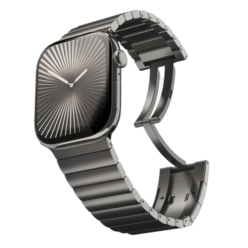 vonmahlen Link Bracelet Pro Stainless Steel for Apple Watch 44 45 46 49mm Granite