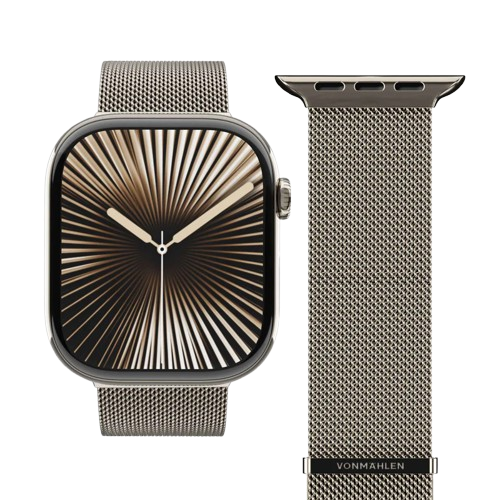 vonmahlen Milanese Loop 2 for Apple Watch 44 45 46 49mm Desert Sand