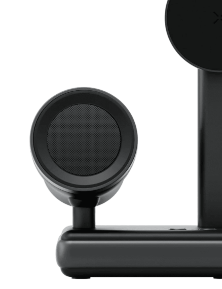 ENERGEA MagAudio Stand Qi2 Certified Wireless Charging & Audio Stand GUNMETAL