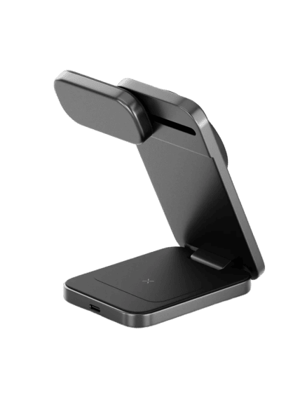 ENERGEA MagTrio Plus 3-in-1 Foldable wireless charger GUNMETAL