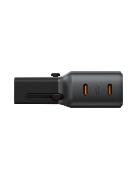ENERGEA TravelGo Adapter 45 With 2 Port USB-C 45W GUNMETAL
