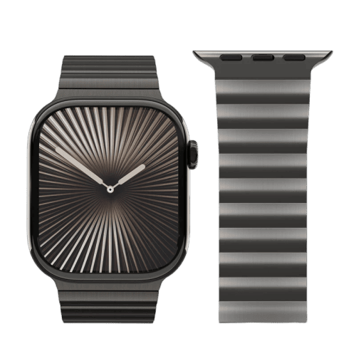 vonmahlen Link Bracelet Pro Stainless Steel for Apple Watch 44 45 46 49mm Granite