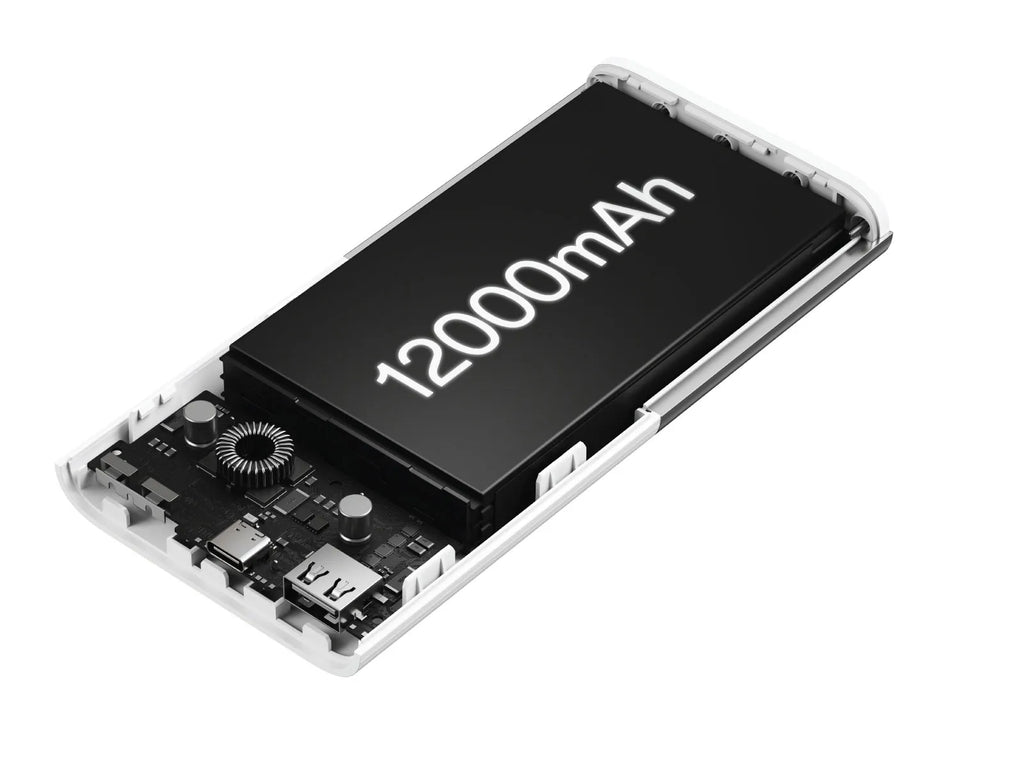 باور بانك OPPO، سعة 12000mAh، شحن فائق السرعة SuperVOOC بقدرة 100W، أبيض