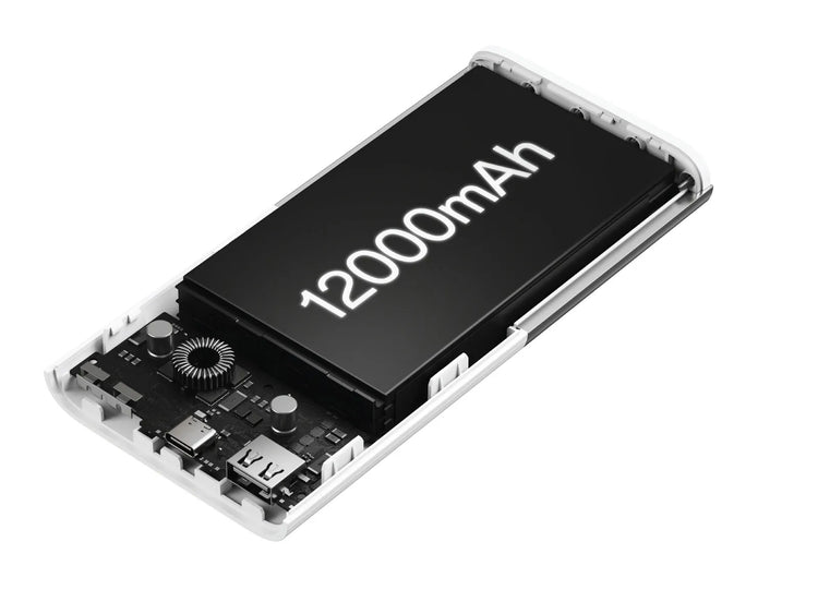 باور بانك OPPO، سعة 12000mAh، شحن فائق السرعة SuperVOOC بقدرة 100W، أبيض