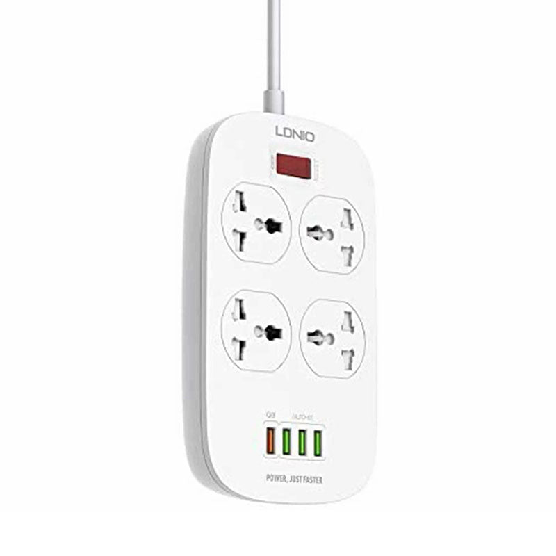 لدنيو مشترك كهرباء 4 مقبس كهرباء 4 منافذ USB 2500 وات 2 متر