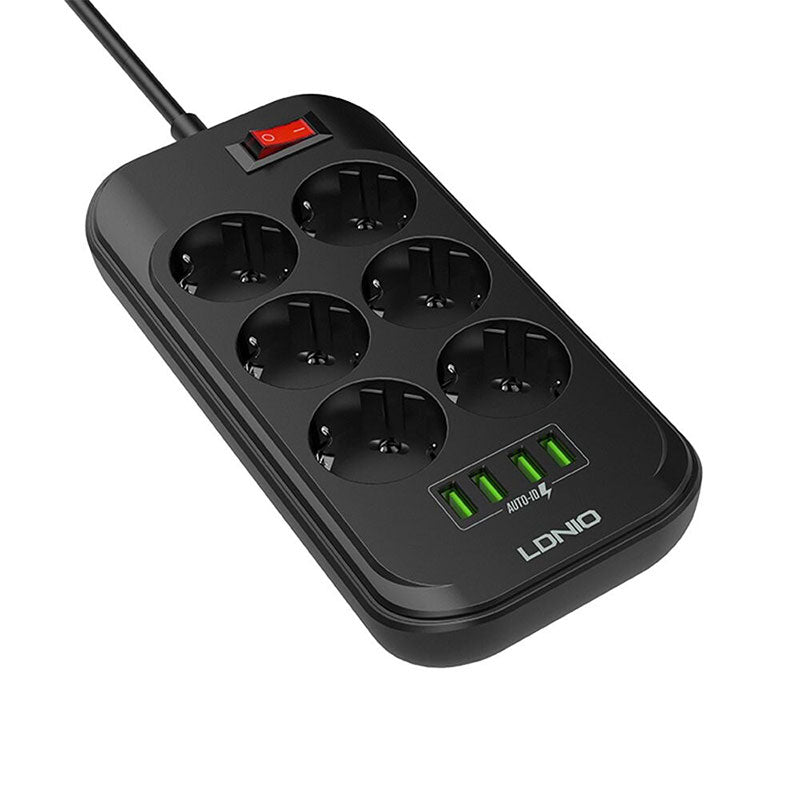لدنيو مشترك كهرباء 6 منفذ 4 USB 17 وات 2 متر