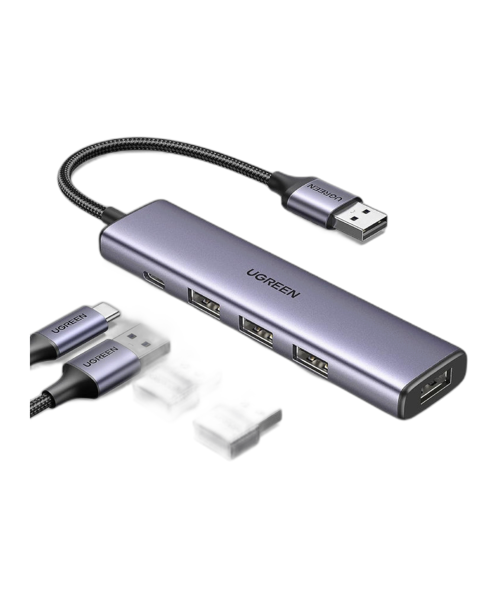 يوجرين 20805 محول USB 3.0 إلى 4 منافذ USB 3.0 و Type C