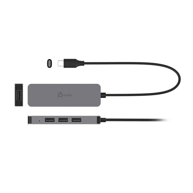 j5create حامل كمبيوتر محمول مزود بموزع USB™ بـ 4 منافذ-JTS223