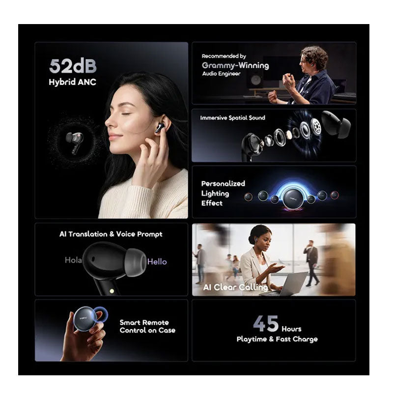 اورايمو ايربودز SpaceBuds 2 مع إلغاء ضوضاء ذكي بالذكاء الاصطناعي OTW-631