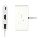 j5create منفذ USB-C® إلى HDMI™ ومنفذ USB™ من النوع A مع خاصية توصيل الطاقة JCA379EW