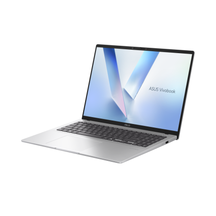 لابتوب ASUS Vivobook 16 معالج Qualcomm Snapdragon® X X1-26-100، ذاكرة 16 جيجابايت، سعة 512 جيجابايت SSD، بطاقة Qualcomm® Adreno™ GPU، شاشة 16 بوصة WUXGA، ويندوز 11، فضي