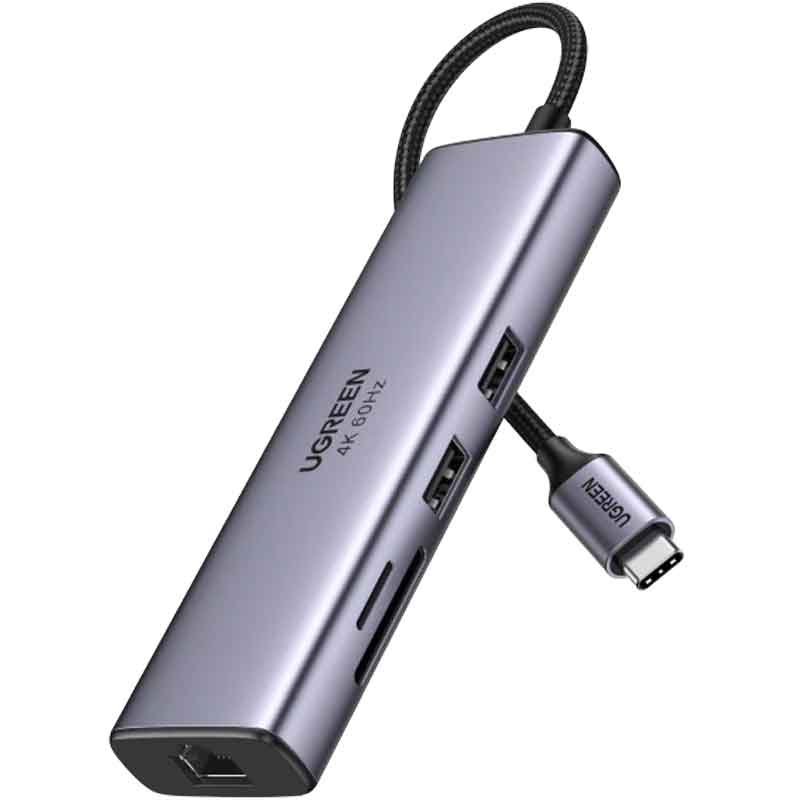 يوجرين HUB محول متعدد الوظائف 7 في 1 USB-C موديل CM512